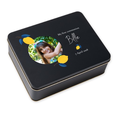 Cookie Tin Rectangle Black