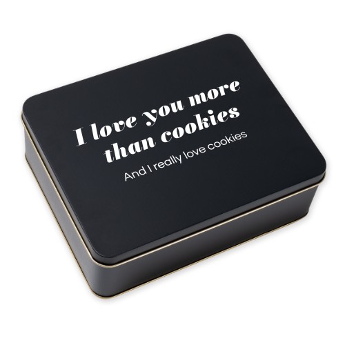 Boîte à biscuits rectangulaire noire