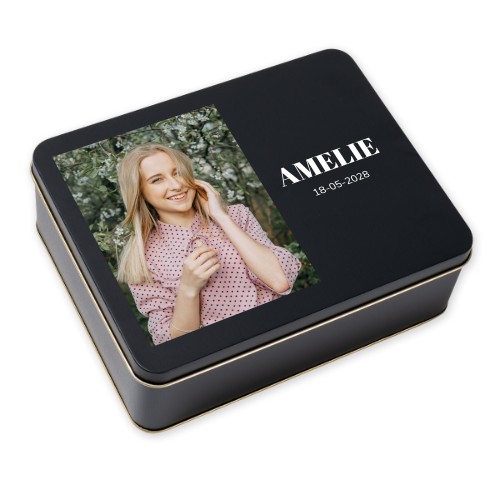 Kakburk rektangulär svart