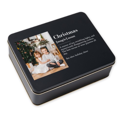 Kakeboks rektangulær svart