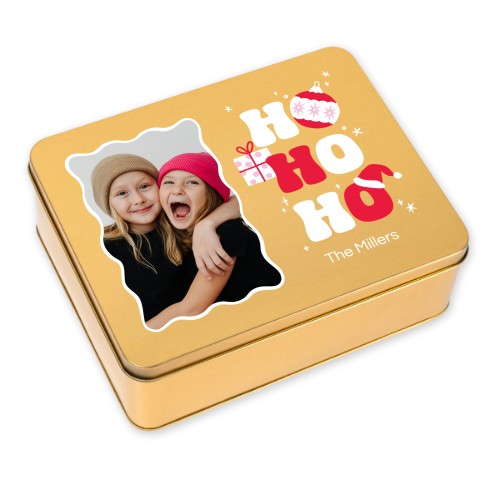 Cookie Tin Rectangle Gold Cookie Tin Rectangle Gold