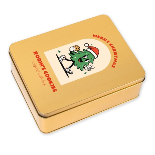 Keksdose rechteckig gold