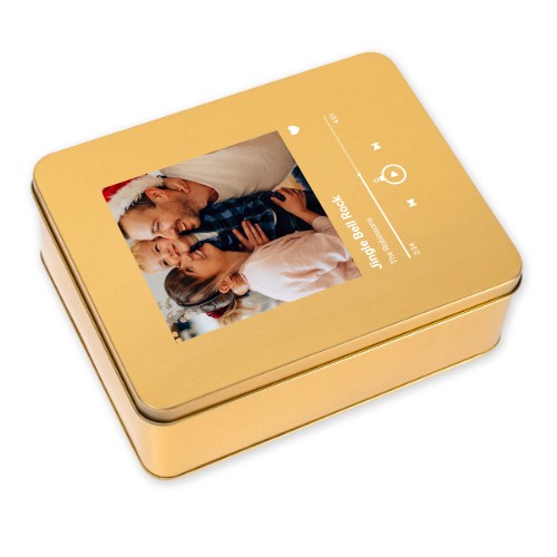 Keksdose rechteckig gold