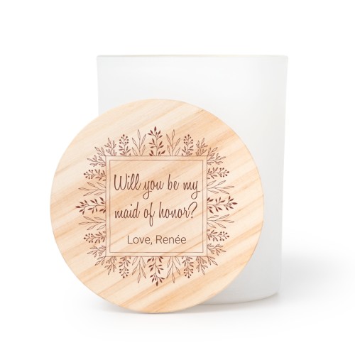 Flower Rectangle Stamp - Text Only