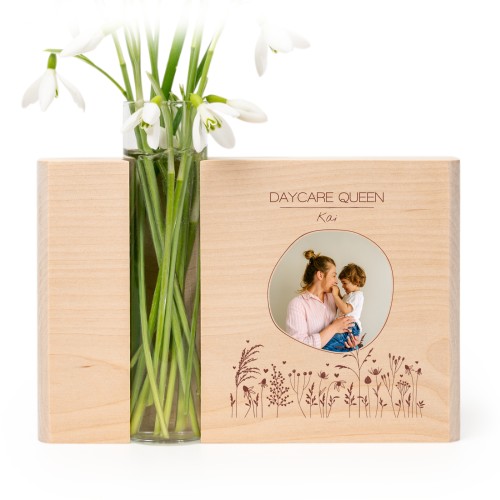 Woodblock Glass Vase - Full Colour Print