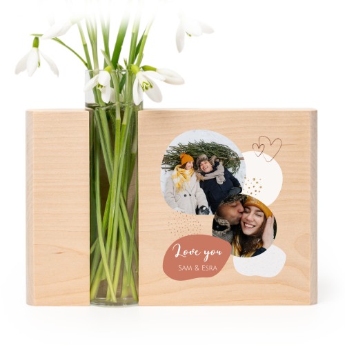Woodblock Glass Vase - Full Colour Print