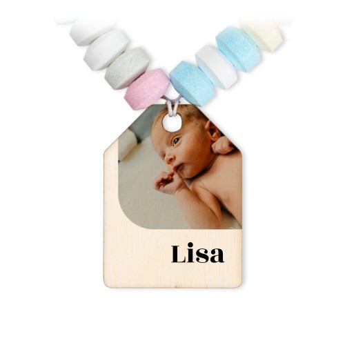 Bracelet de bonbons et étiquette en bois avec photo - lot de 12 Bracelet de bonbons et étiquette en bois avec photo - lot de 12