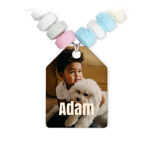 Bracelet de bonbons et étiquette en bois avec photo - lot de 12 Bracelet de bonbons et étiquette en bois avec photo - lot de 12