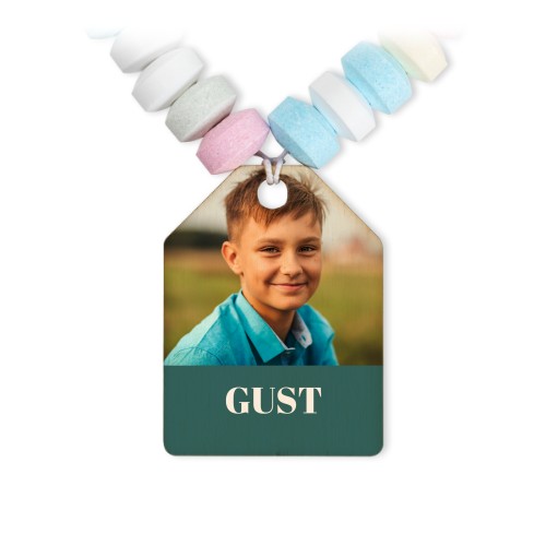 Bracelet de bonbons et étiquette en bois avec photo - lot de 12 Bracelet de bonbons et étiquette en bois avec photo - lot de 12