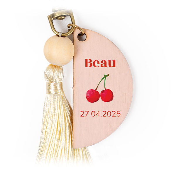 UV Printed Keychain Tassel Vanilla - Set of 6