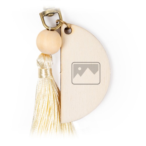 UV Printed Keychain Tassel Vanilla - Set of 6