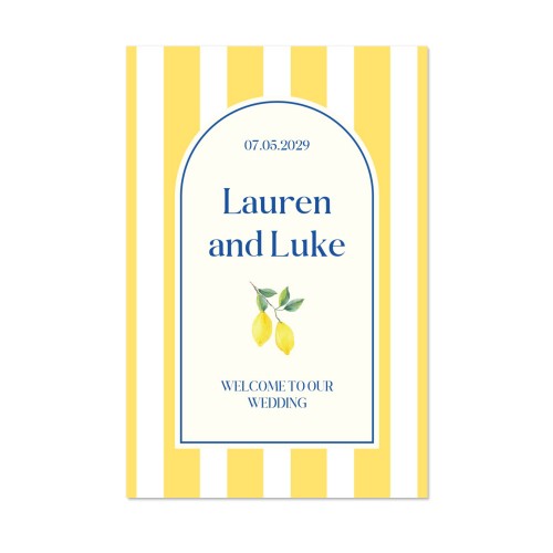 Dolce Vita Lemon Stripes - Text Only