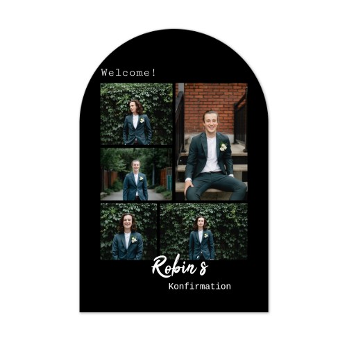 Velkommen skilt Forex 40x60 cm – 2:3 bueformet Velkommen skilt Forex 40x60 cm – 2:3 bueformet