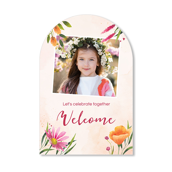 Velkommen skilt Forex 40x60 cm – 2:3 buet