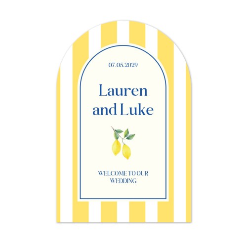 Dolce Vita Lemon Stripes - Text Only