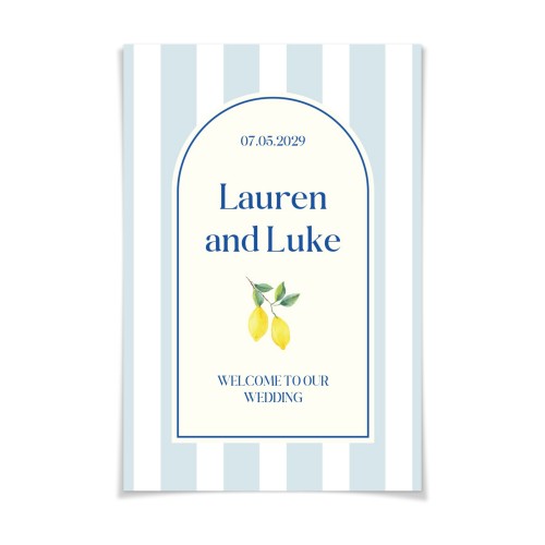 Dolce Vita Lemon Stripes - Text Only