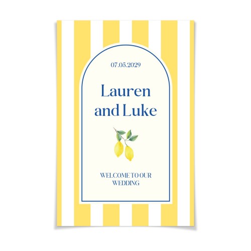 Dolce Vita Lemon Stripes - Text Only