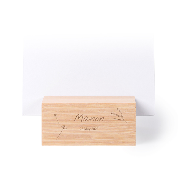 Engraved wooden block with luxury prints portrait