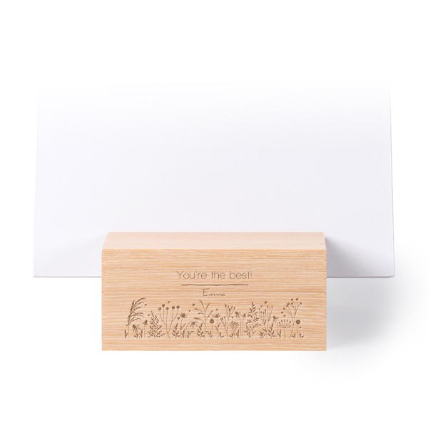 Engraved wooden block with luxury prints landscape