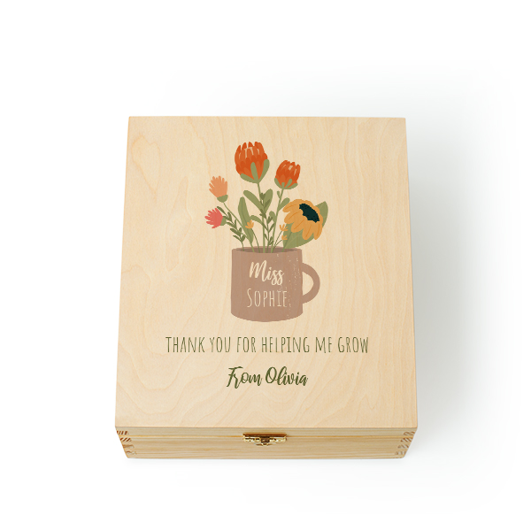 Tea box with printing