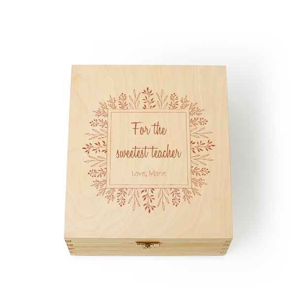 Tea box with printing