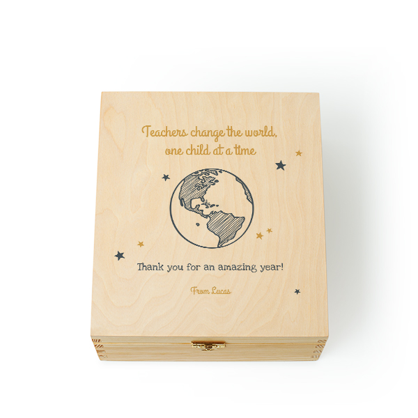 Tea box with printing