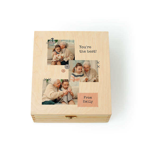 Tea set with tea glass and tea box with printing