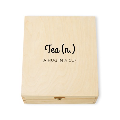 Tea set with tea glass and tea box with printing