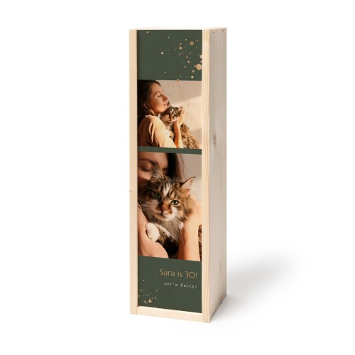 WoodenWineBox1Bottle_GoldSparklesPartyGreen