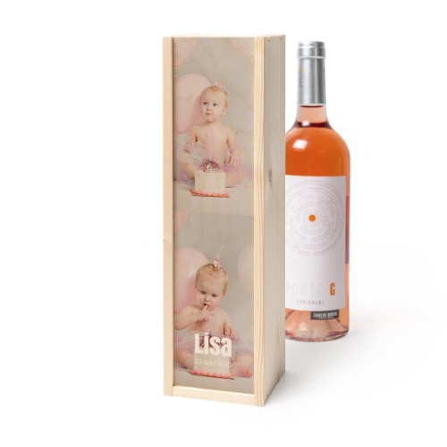 Coffret à vin en bois avec Punto G Exploramé Garnacha