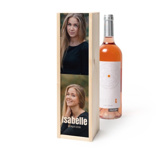 Coffret à vin en bois avec Punto G Exploramé Garnacha