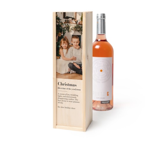 Coffret à vin en bois avec Punto G Exploramé Garnacha