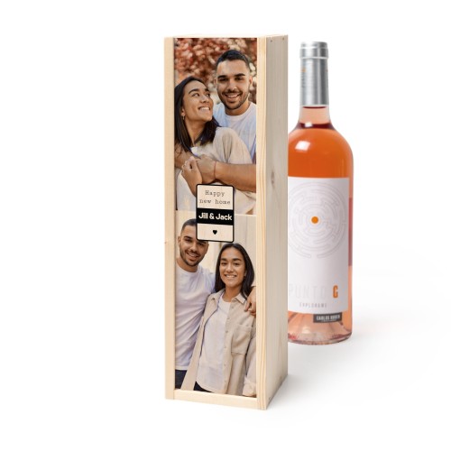 Coffret à vin en bois avec Punto G Exploramé Garnacha