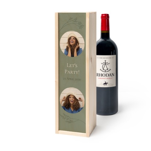 Wijnkist met Rhodan Cabernet-Merlot Wijnkist met Rhodan Cabernet-Merlot