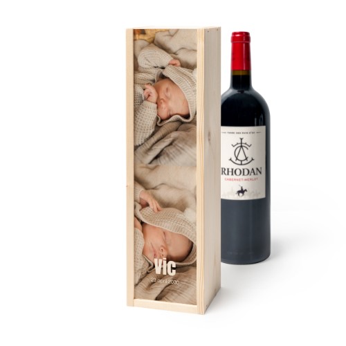 Wijnkist met Rhodan Cabernet-Merlot