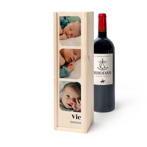 Wijnkist met Rhodan Cabernet-Merlot Wijnkist met Rhodan Cabernet-Merlot
