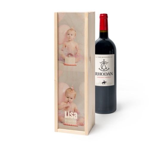 Wijnkist met Rhodan Cabernet-Merlot Wijnkist met Rhodan Cabernet-Merlot