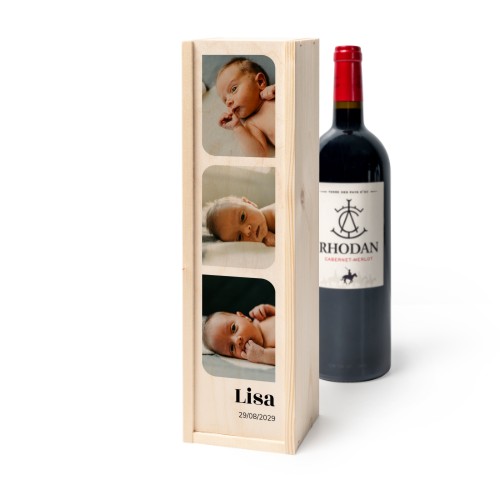 Wijnkist met Rhodan Cabernet-Merlot Wijnkist met Rhodan Cabernet-Merlot