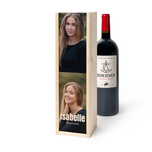 Wijnkist met Rhodan Cabernet-Merlot Wijnkist met Rhodan Cabernet-Merlot