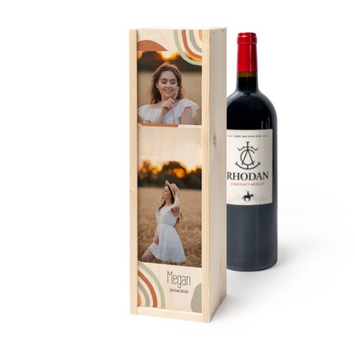 Wijnkist met Rhodan Cabernet-Merlot Wijnkist met Rhodan Cabernet-Merlot