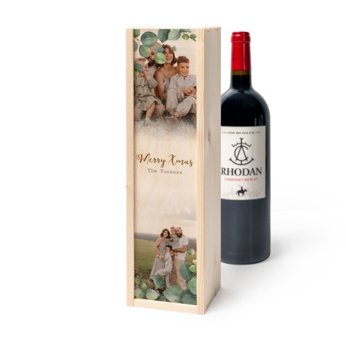 Wijnkist met Rhodan Cabernet-Merlot Wijnkist met Rhodan Cabernet-Merlot