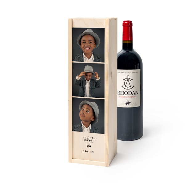 Wijnkist met Rhodan Cabernet-Merlot