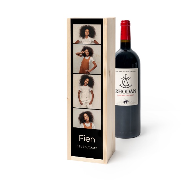 Wijnkist met Rhodan Cabernet-Merlot Wijnkist met Rhodan Cabernet-Merlot
