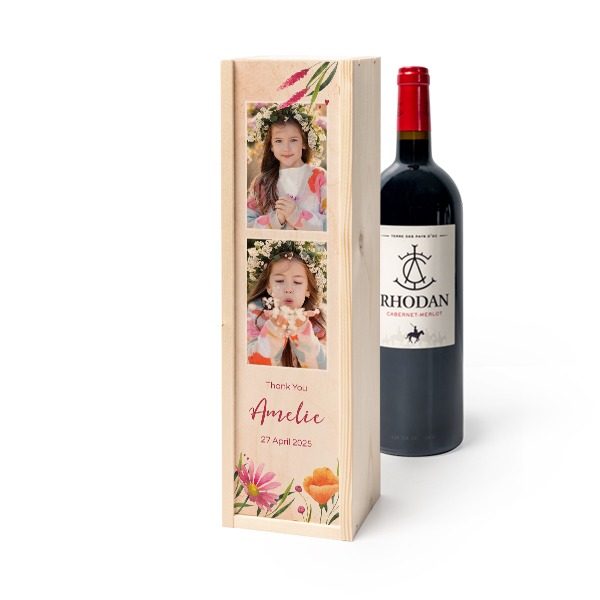Wijnkist met Rhodan Cabernet-Merlot