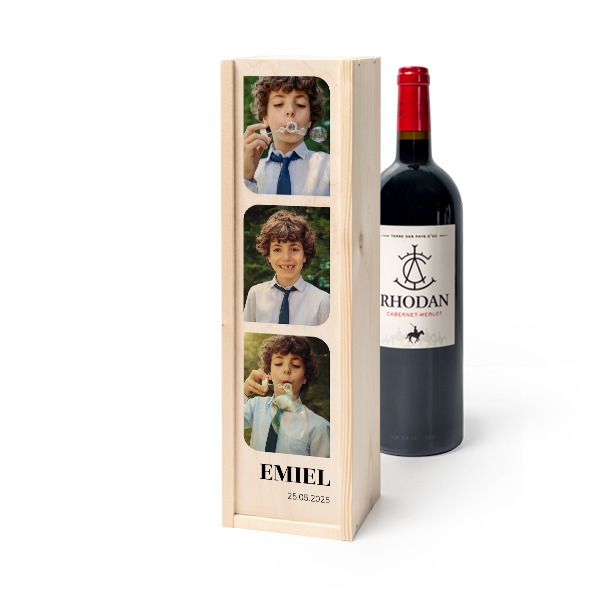 Wijnkist met Rhodan Cabernet-Merlot