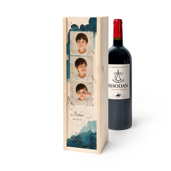 Wijnkist met Rhodan Cabernet-Merlot