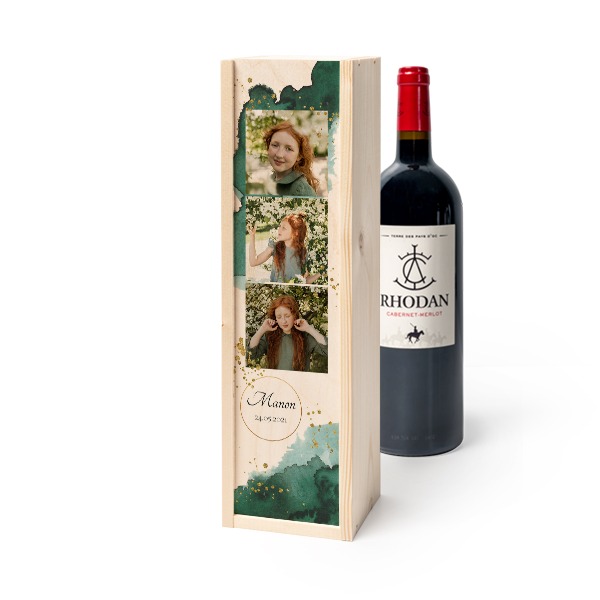 Wijnkist met Rhodan Cabernet-Merlot