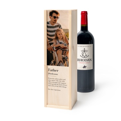Wijnkist met Rhodan Cabernet-Merlot Wijnkist met Rhodan Cabernet-Merlot