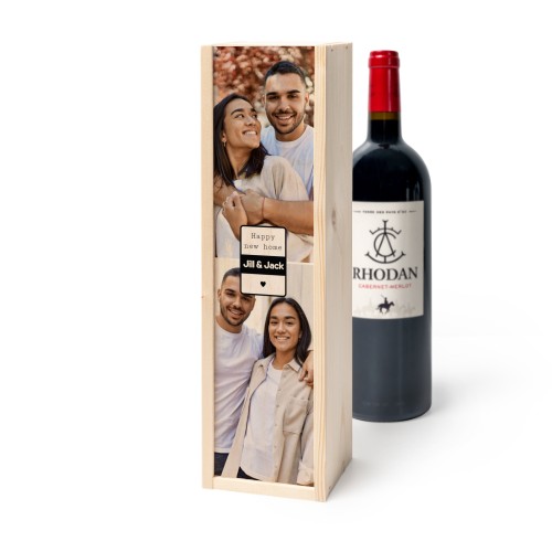 Wijnkist met Rhodan Cabernet-Merlot