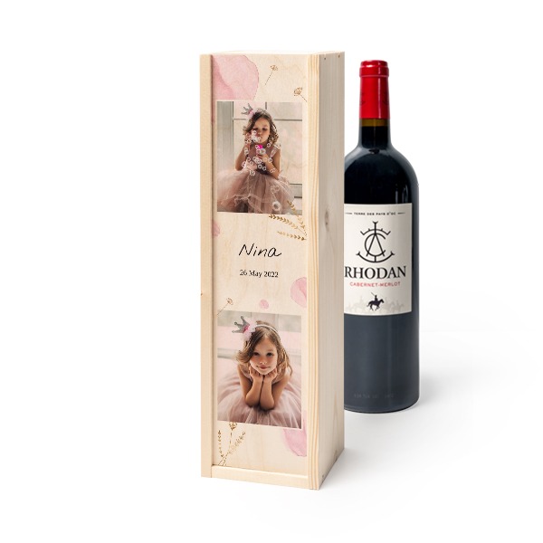 Wijnkist met Rhodan Cabernet-Merlot Wijnkist met Rhodan Cabernet-Merlot